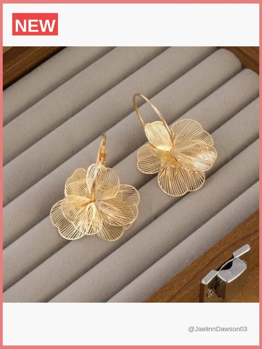 Drop Dangle Flower Earrings Statement Trendy Hoop Earring Floral Jewelry